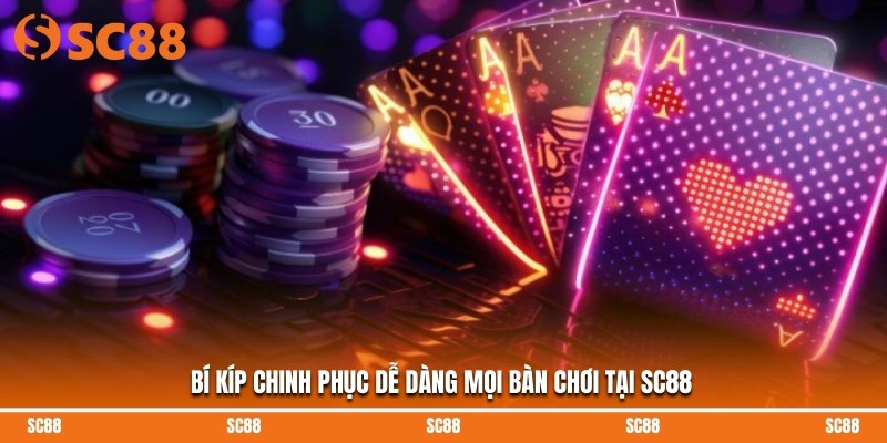 Bí kíp chinh phục dễ dàng mọi bàn chơi tại SC88